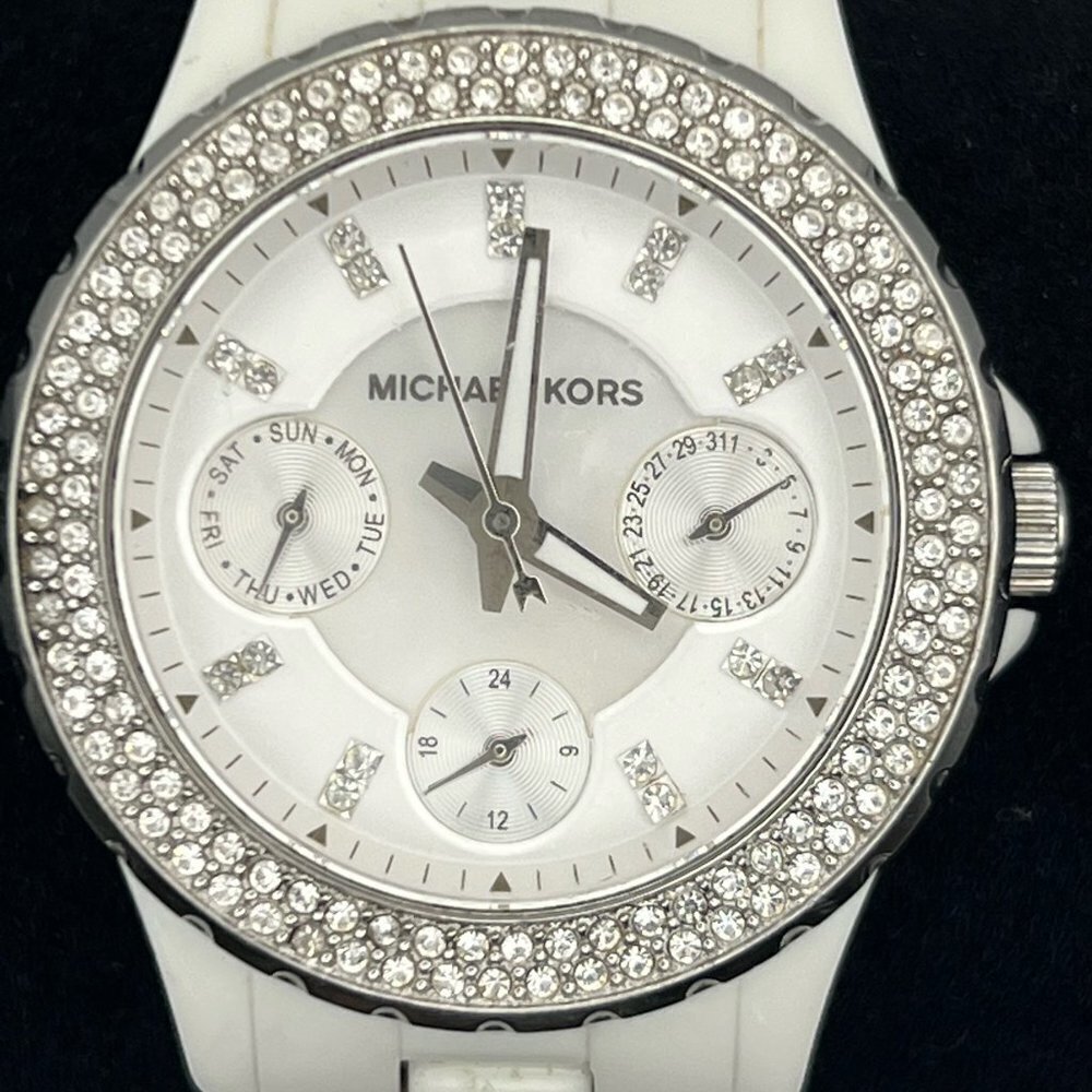 MICHAEL KORS Mini Parker MK5458 White Watch Working - Picture 7 of 8